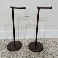 2 Bronze Toilet Paper Stand