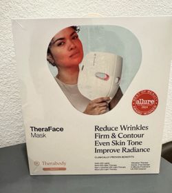 therabody theraface vibrating ant aging skincare led mask with 648 leds 