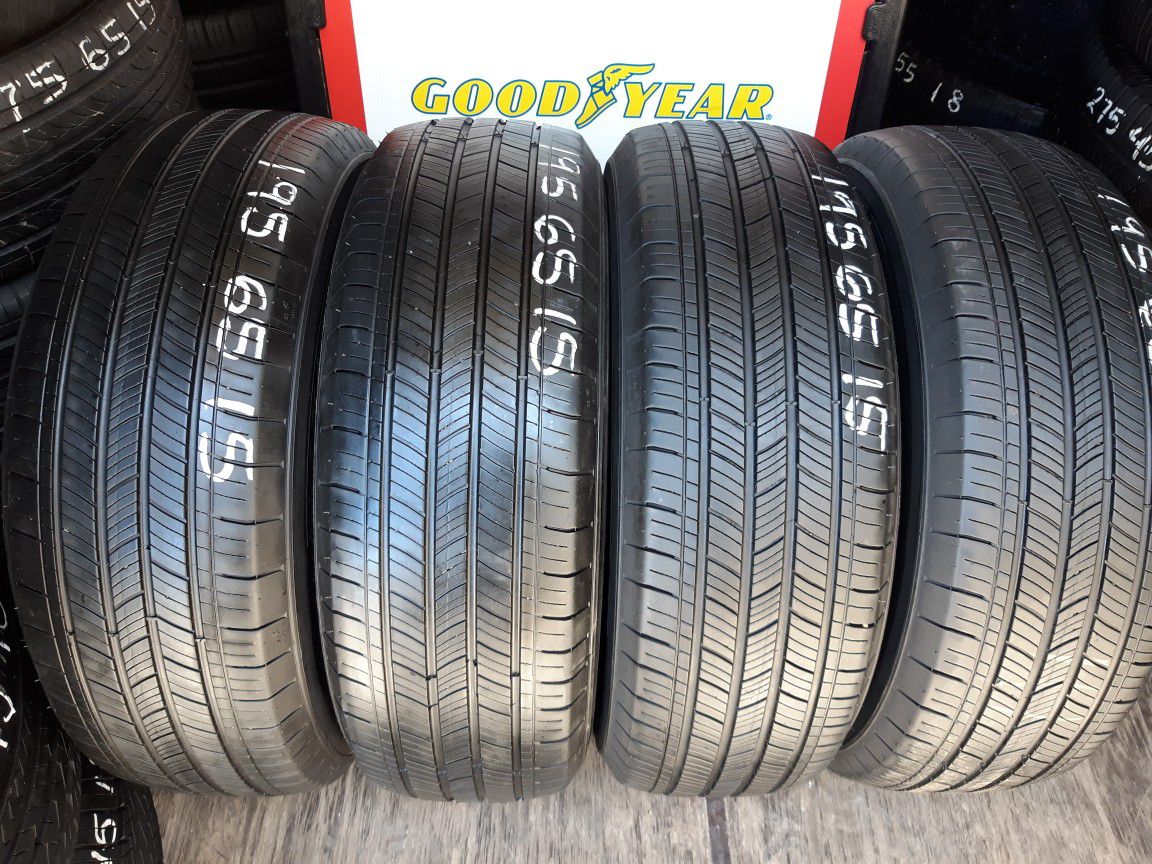 4 USED TIRES 195 65 15 MICHELIN ENERGY 80% TREAD $150 ALL 4 INSTALLED AND BALANCED