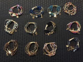 Beaded Bracelets with Charms