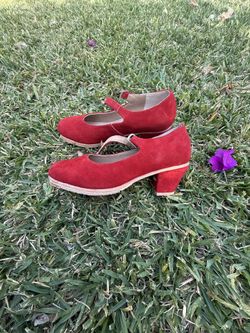 NEW RED SUEDE FOLKLORICO SHOES