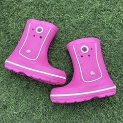 Kids Size 12/13 Crocs Slip On Rain Boots Waterproof Lightweight
