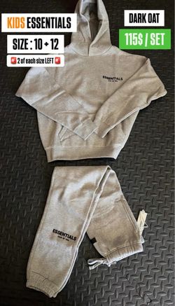 Fear of God Essentials Kids Tracksuit Set Dark Oat