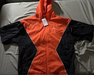 Jordan Brooklyn Hooded Draft Jacket Starfish/Black Men’s Size XL