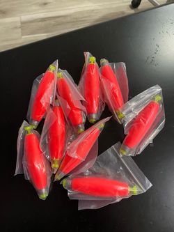 Red Fishing Weighted Bobbers Floats – Lot of 10