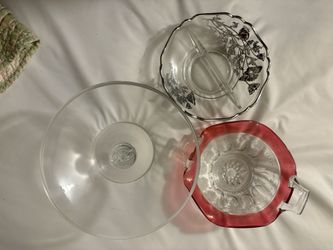 Four Glass Candy Dishes 