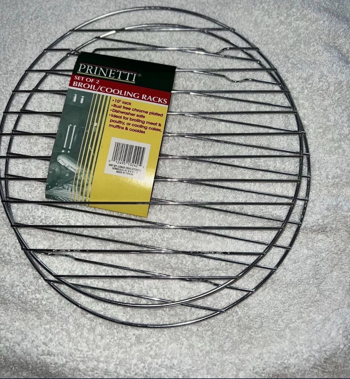 Broiling Cooking Racks 10” Set of 2 New