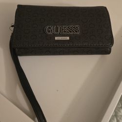 GUESS Charcoal Wristlet Wallet