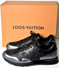 Louis Vuitton Run Away Sneakers - Black/Silver Monogram Leather Mens Shoes