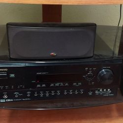 ONKYO TX -SR 701 Receiver And Polk Speakers All Black Great Quality 5.1 Surround  Sound