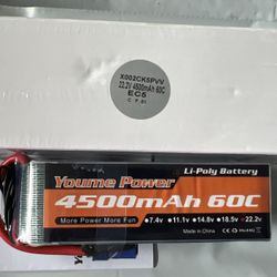 Youme 6S Lipo Battery,22.2V 4500mAh Lipo Battery 60C with EC5 Plug