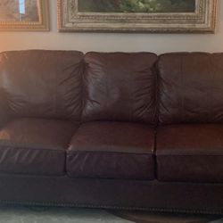 Brown Leather Sofa