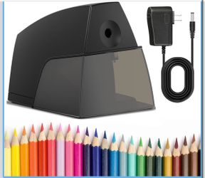 VUSIGN Electric Pencil Sharpener,10,000+Pencil Sharpener for Classroom, 6.5-8mm No.2/Colored Pencils, High Capacity Shavings Tray, Electric Pencil Sha