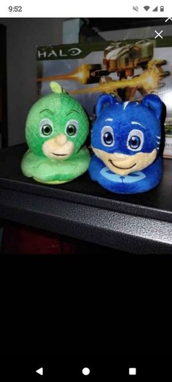 PJ MASKS CATBOY & GECKO Boys Plush Slippers Toddlers 5/6