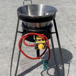 Cazo De Accero Con Vase I Quemador En Especial 