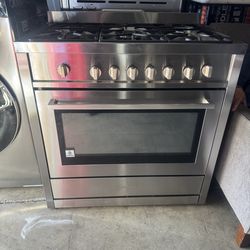 Slide stove gas range Cosmo 5 burner w 36”
