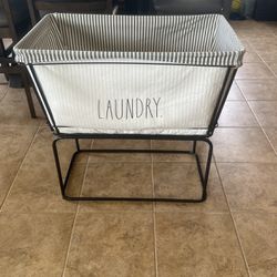 Rae Dunn laundry Cart