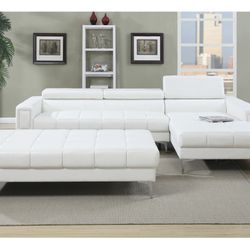 White Sectional Sofa (Free Delivery)
