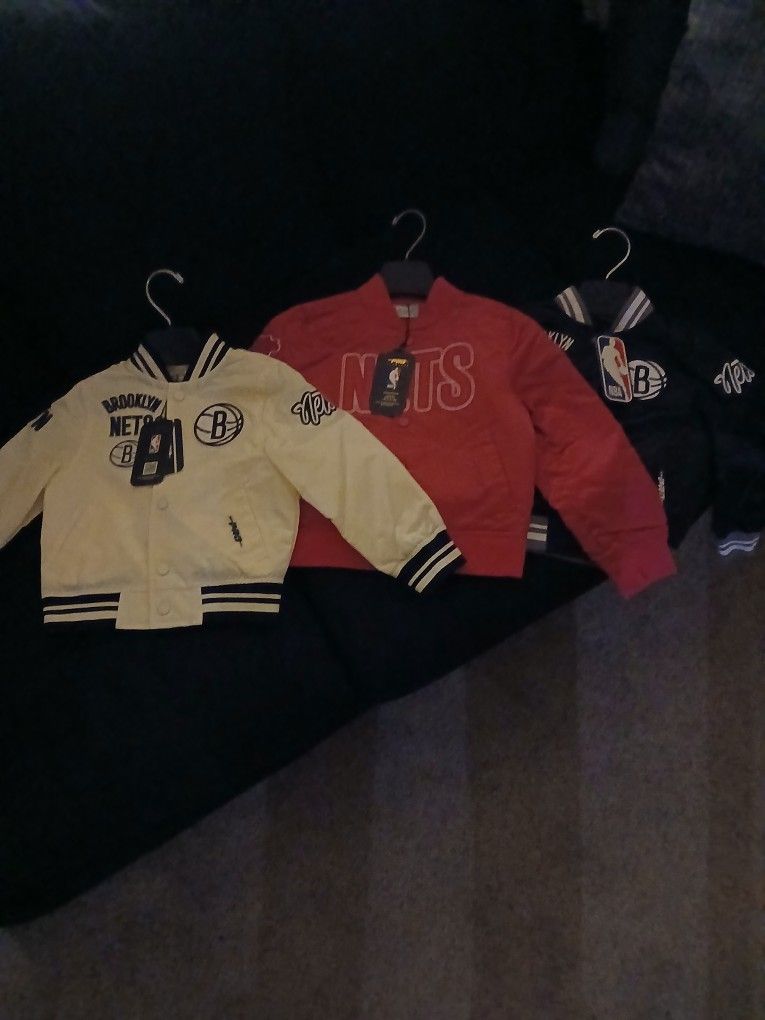 Kids Starter Jackets (Brooklyn Nets) Small 4T 3 Colors
