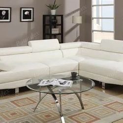 Neptune Collection 2 PC Modern Sectional Sofa-available in white  $998.00 Hot Buy! Free Delivery 🚚 