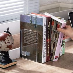 Book Lovers! Stay Organized with Acrylic Bookends & Say Bye to Messy Shelves!