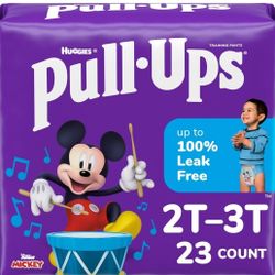 Pull-Ups Boys' Potty Training Pants, Size 2T-3T Training Underwear (16-34 lbs), 23 Count