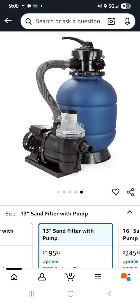 Sand Filtration Pump System Like New* With Pool Chemicals *