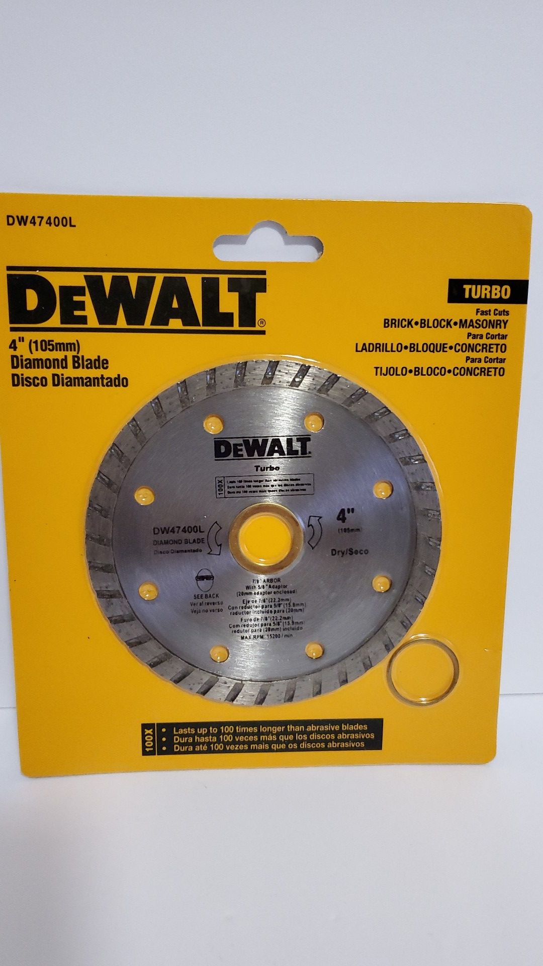 Dewalt Dw47400L TURBO DIAMOND BLADE NEW