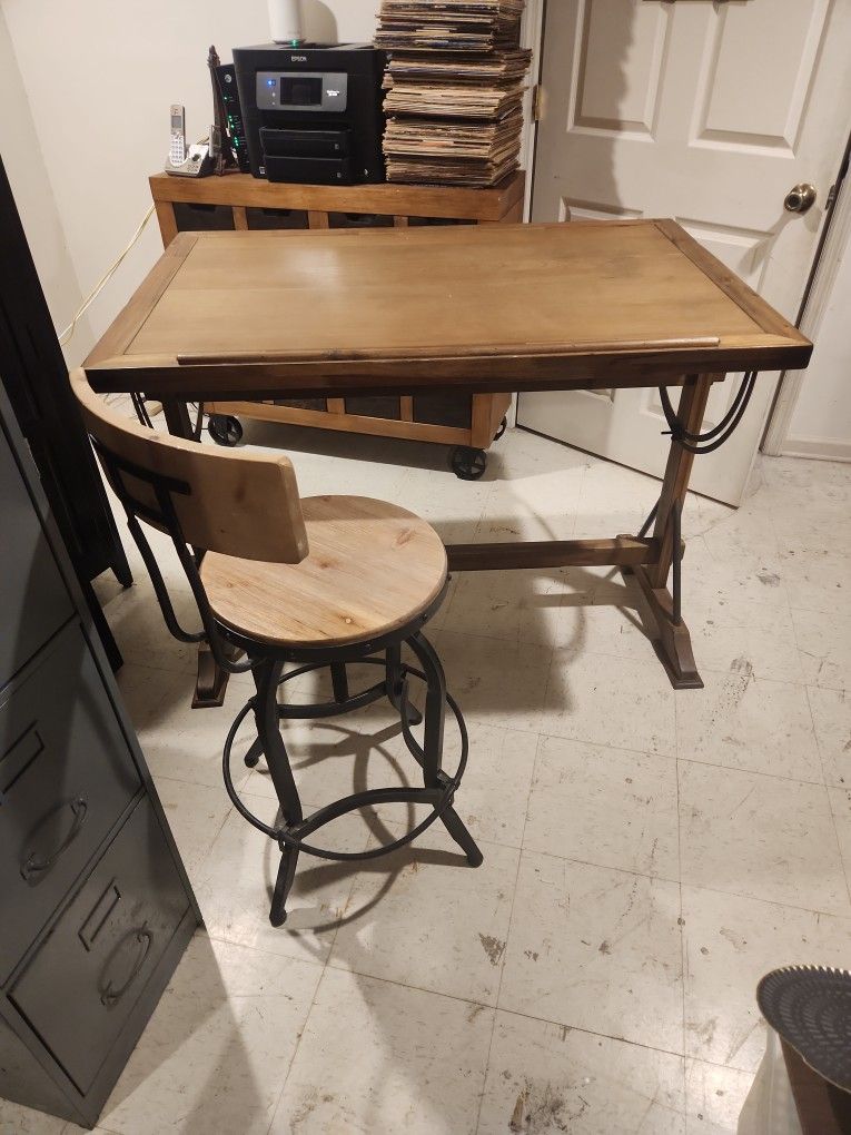 Drafting Desk And Chair