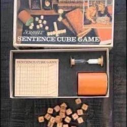 Vintage Scrabble Sentence Cube Game Complete just $3 xox