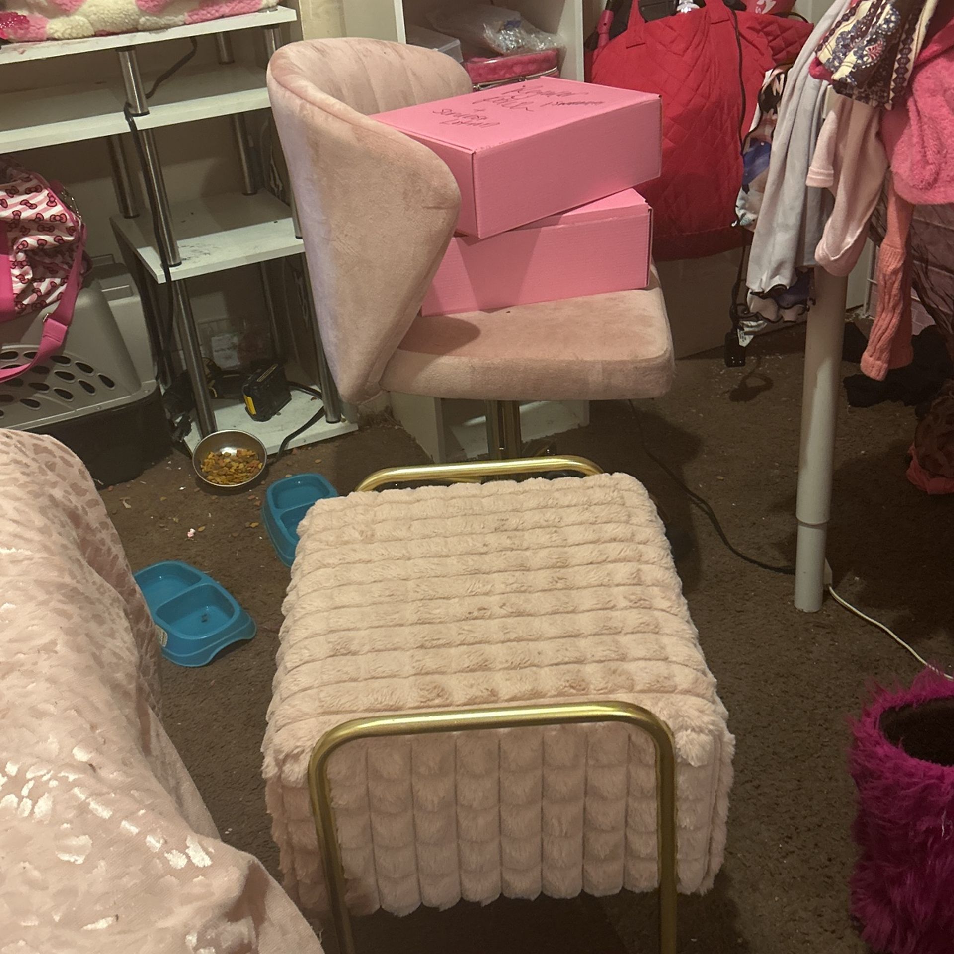 Rolling Chair & Matching Stool