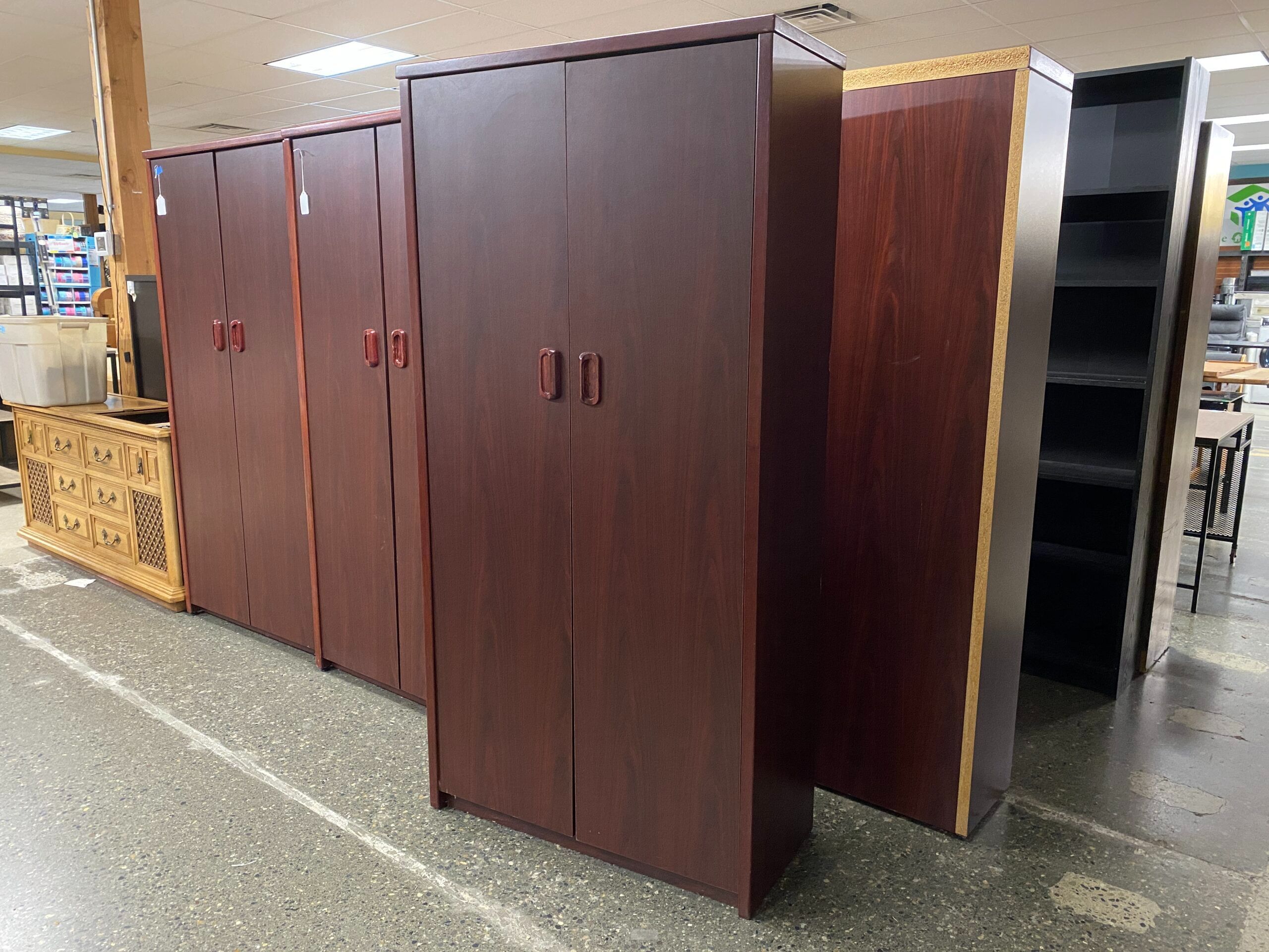 Cherry Finished 5-Shelf Cabinet