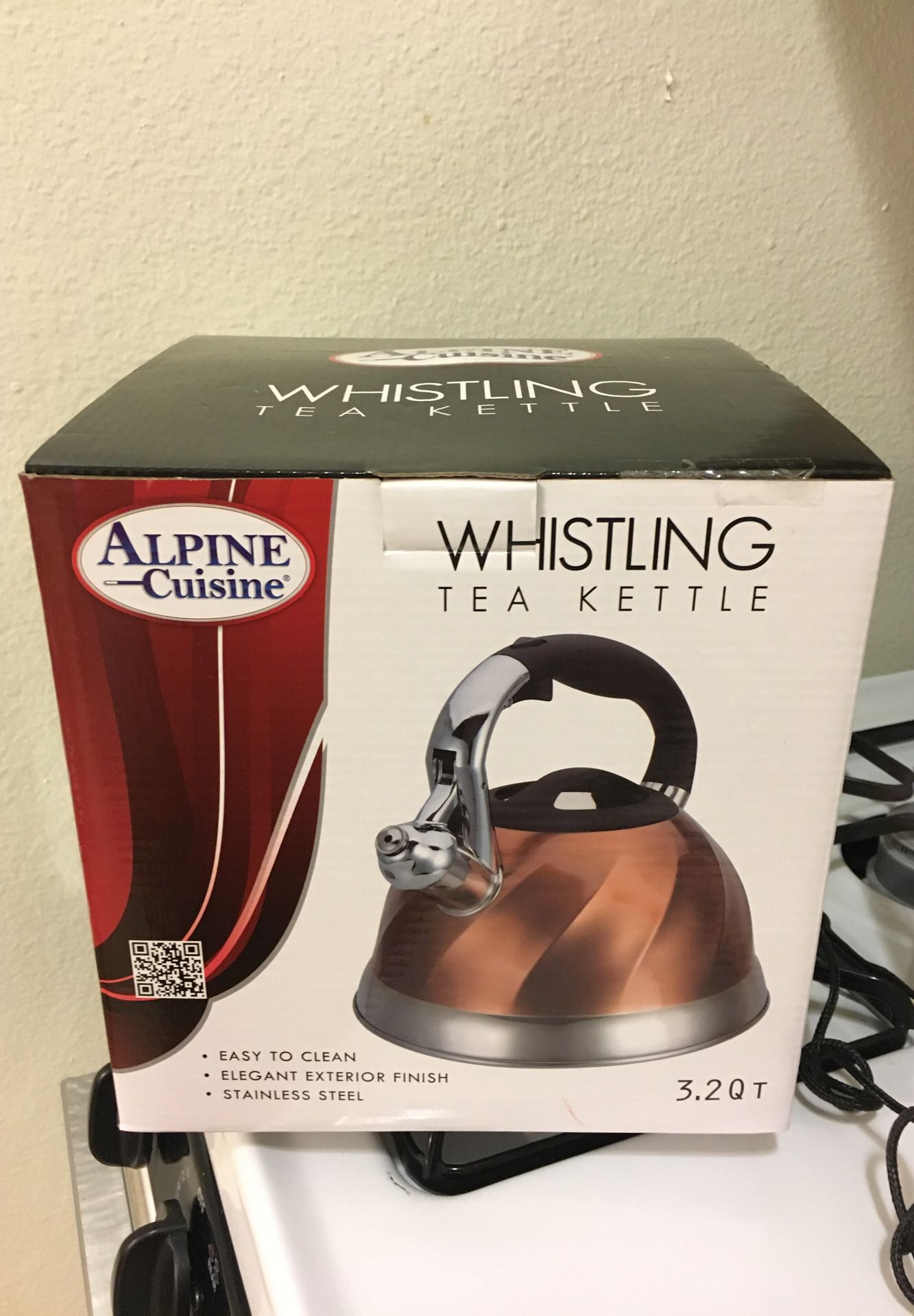 Never opened Alpine Cuisine Whistling Tea Kettle Stainless Steel