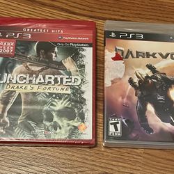 PS3 Games : Uncharted Drake’s Fortune &  Dark Void both these games are NEW AND SEALED.