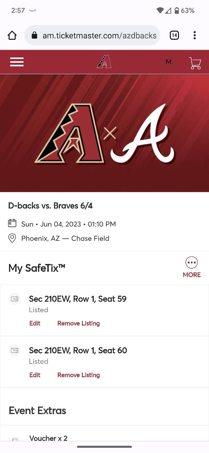 Dbacks Vs Braves 6/4