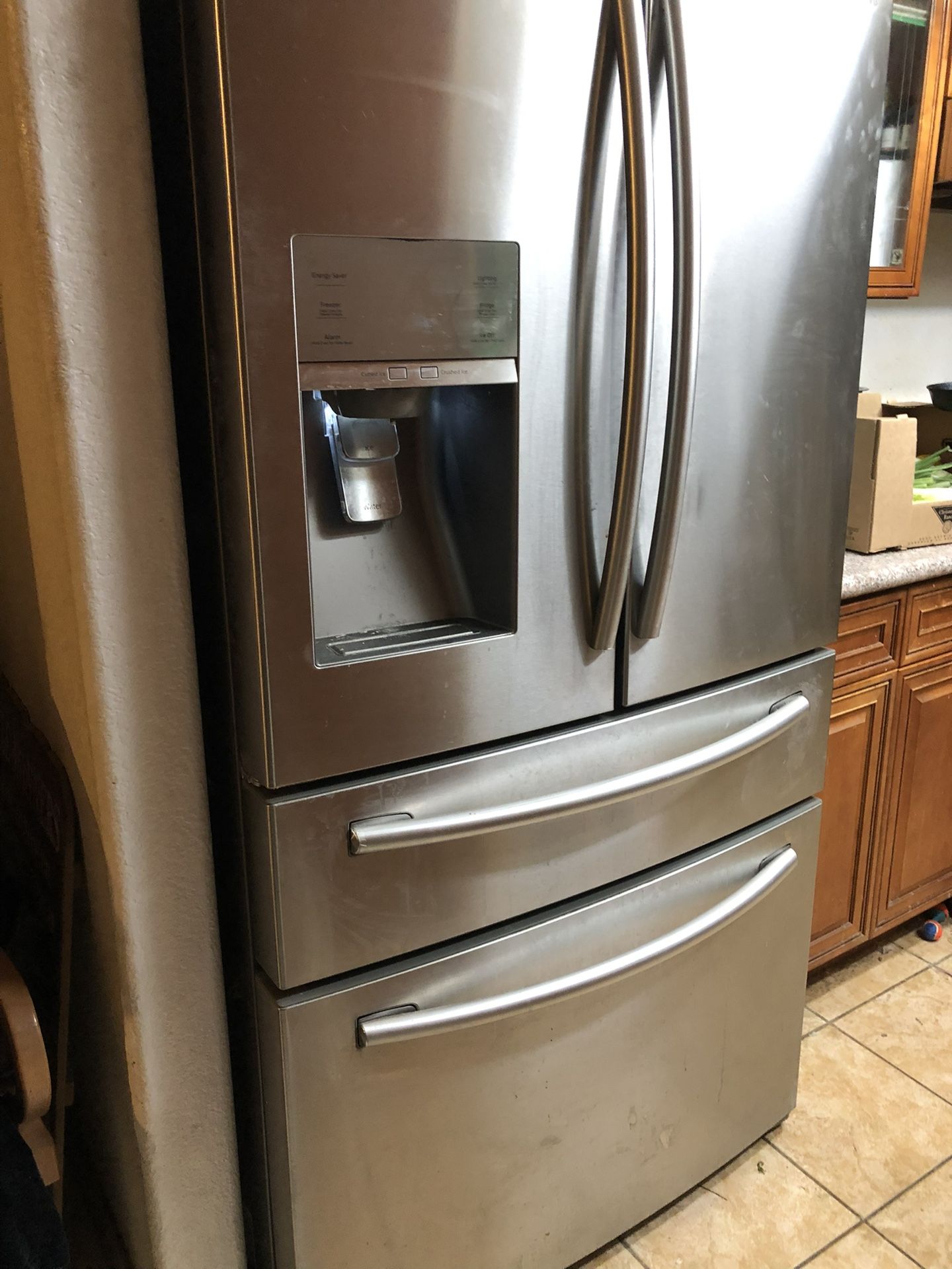 Samsung four-door stainless steel refrigerator
