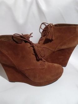 Jessica Simpson suede wedges Sz 9