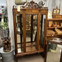 Vintage Ornate Curio Cabinet
