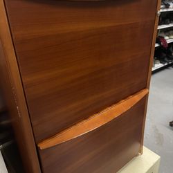 Brown Wood File Cabinet