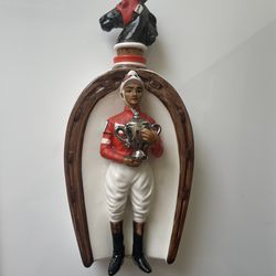 Mid Century Horse Racing Scotch Decanter Vintage Bottle- At The Post By Swank
