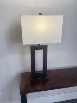 Rectangular Bronze Table Lamp From 360 Lighting Open Window Collection  H29”
