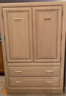Wood Armoire Wardrobe with Drawers