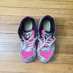 ASICS Running Shoes – Pink/Silver – Lightweight Trainers – Size  10 In Men