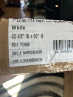 1 “ Blind 62.5 X 60