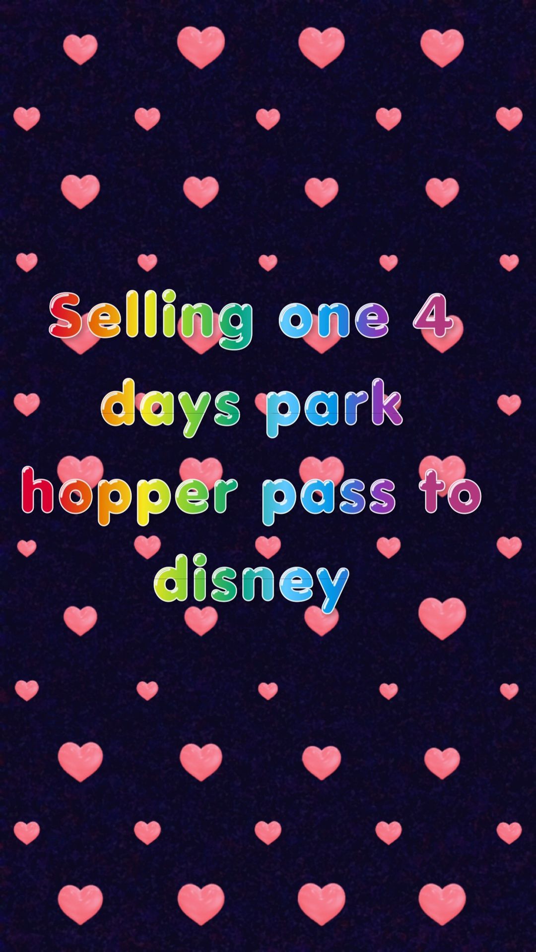 One 4days park hopper pass