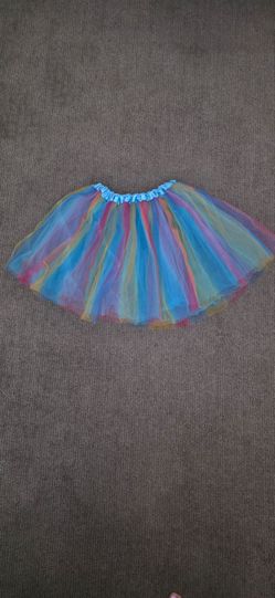 Girl Rainbow Tulle Tutu Skirt