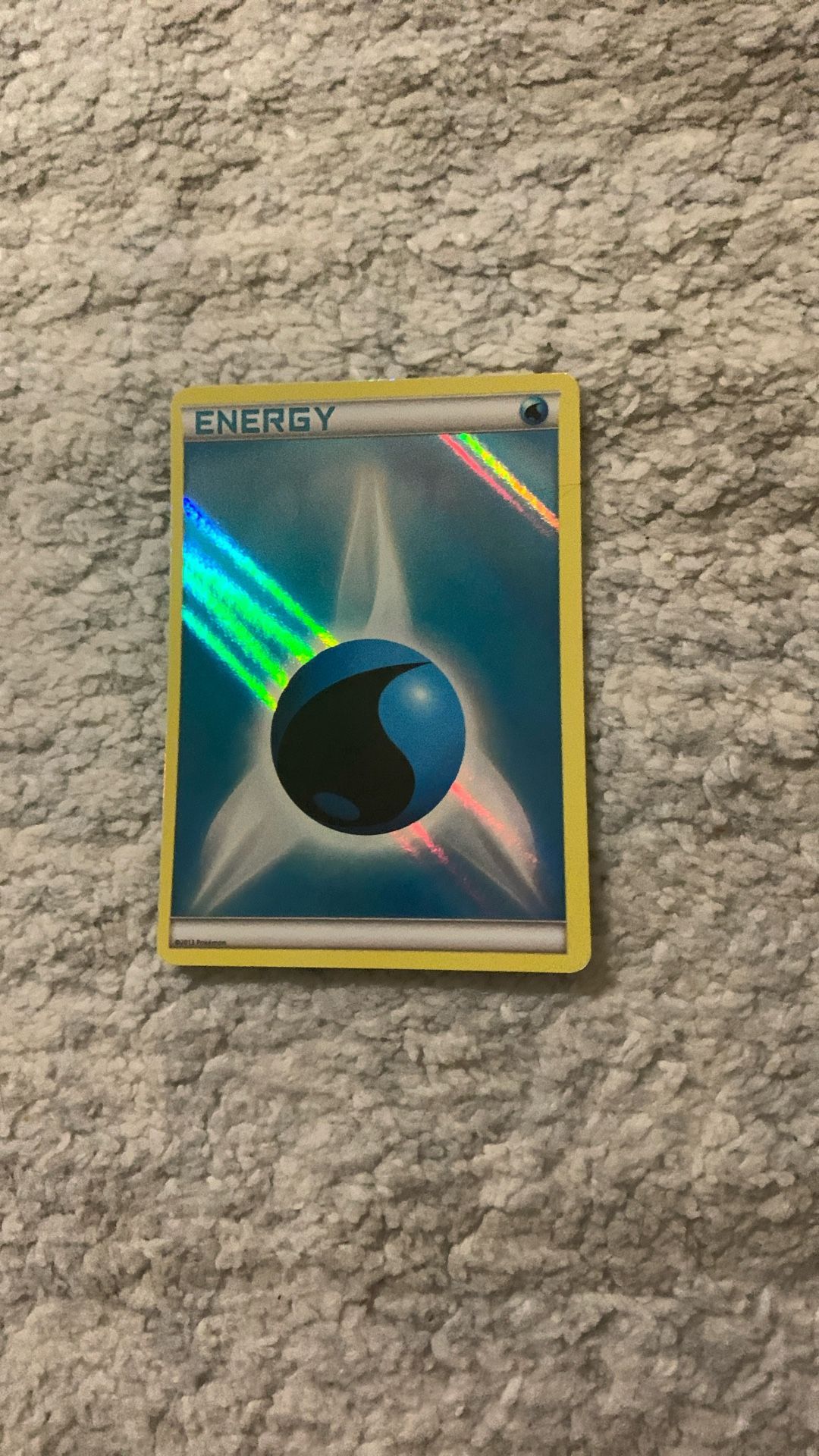 Holo Water Energy Pokémon Card