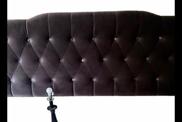 King Velvet Tufted Headboard