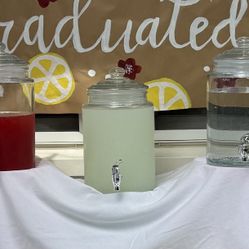 Glass beverage dispensers (set of 3)