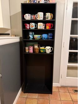 Matching Black Adjustable Bookcases – $45 Each or $80 for Both